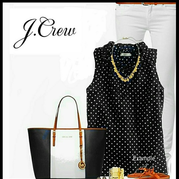 J. Crew Tops - J. Crew Polka Dot Blouse